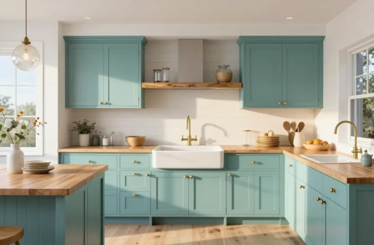 10 Turquoise Kitchen Cabinets That Instantly Wow