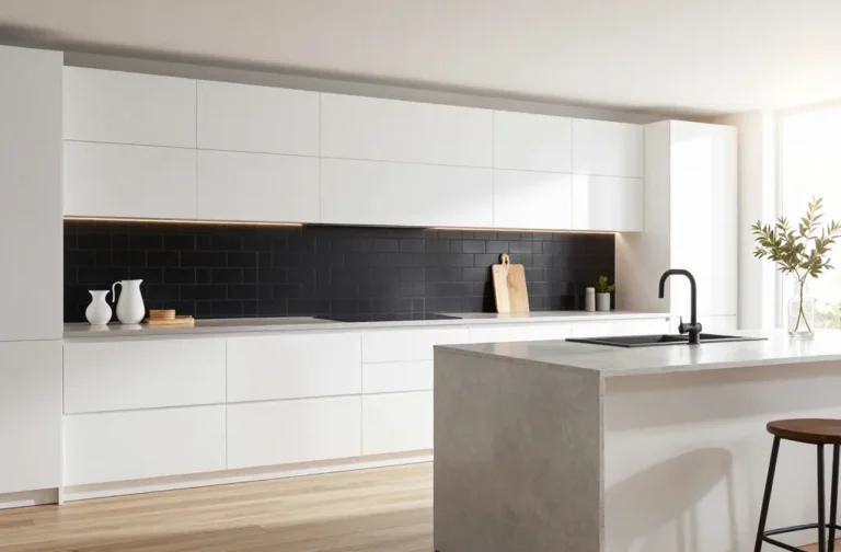10 Black Backsplash Kitchen White Cabinets That Wow