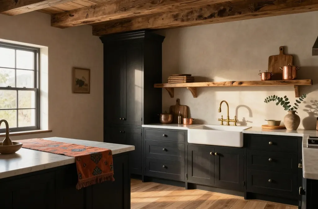 10 Rustic Black Kitchen Cabinets That Ooze Cozy Cool