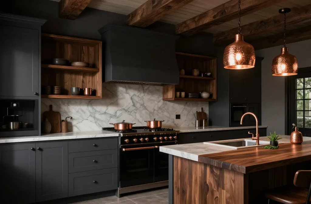10 Dark Rustic Kitchen Ideas for Moody Cozy Charm