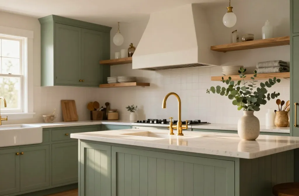 Steal-Worthy 12 Green Cozy Kitchen Ideas for Warm Vibes
