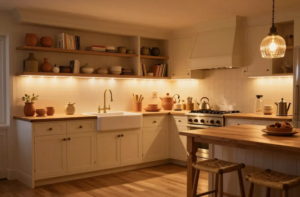 Steal These 11 Cozy Kitchen Ideas with Warm Lighting