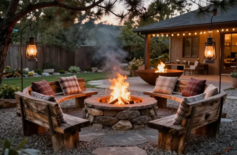 15 Rustic Backyard Fire Pit Ideas for the Perfect Hangout Spot Tonight
