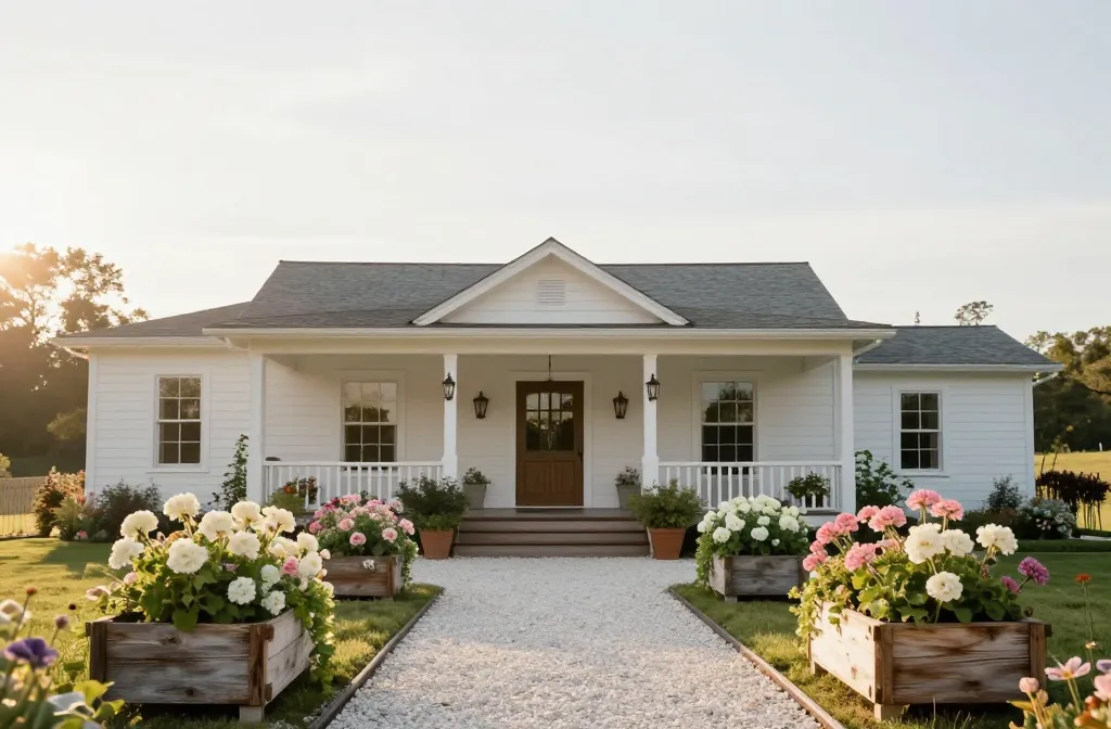 14 Rustic Farmhouse Landscaping Ideas That Feel Warm & Welcoming Now