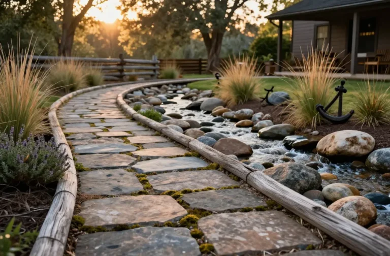 11 Rustic Landscaping Ideas with Rocks & Wood That Wow