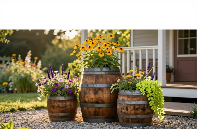 10 Rustic Landscaping Ideas with Planters That Wow