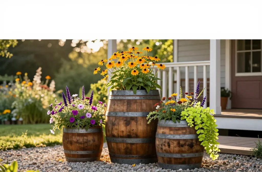 10 Rustic Landscaping Ideas with Planters That Wow