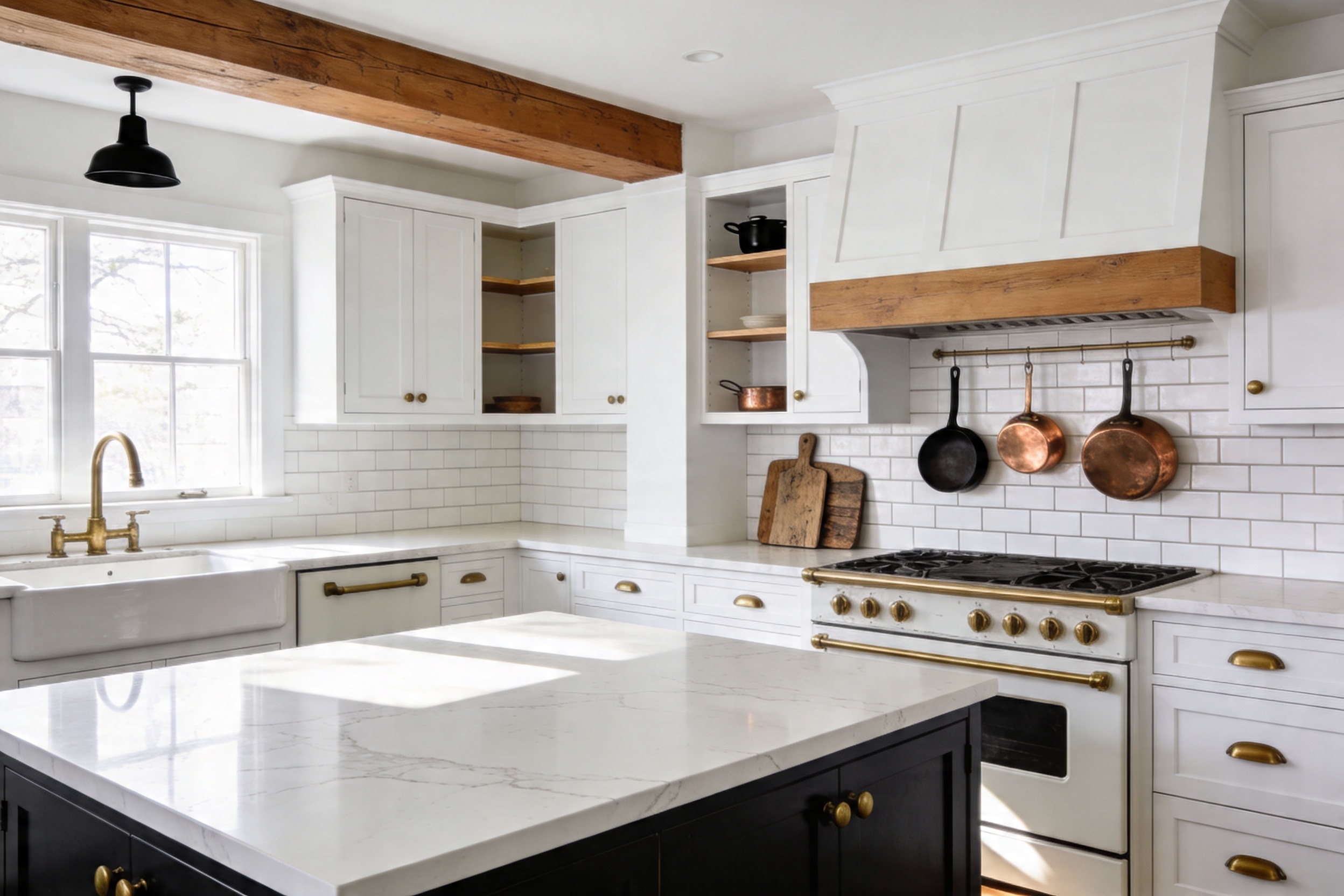 Stunning 14 Farmhouse Kitchens with White Countertops