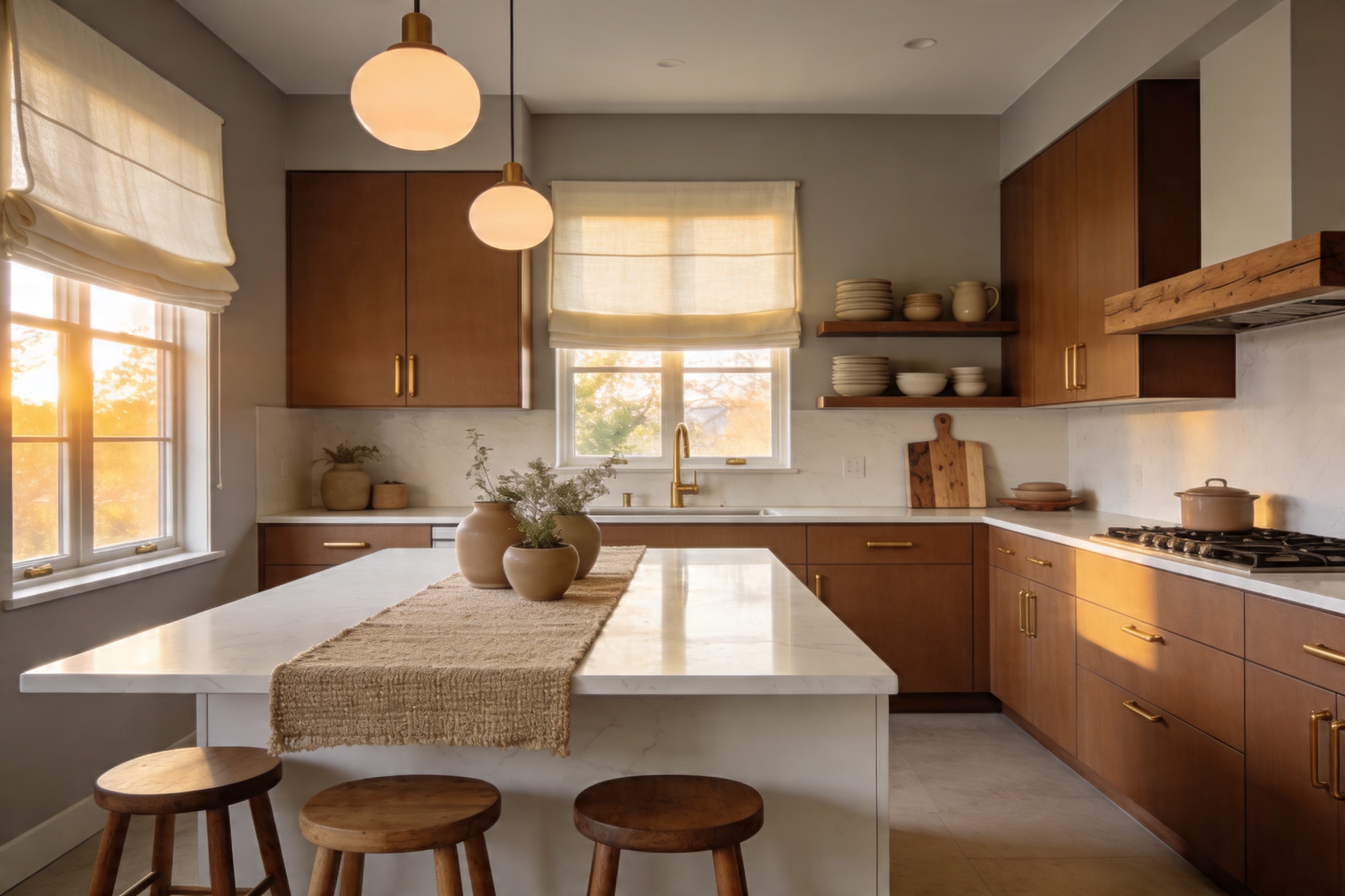 Steal These 10 Cozy Kitchens with White Countertops