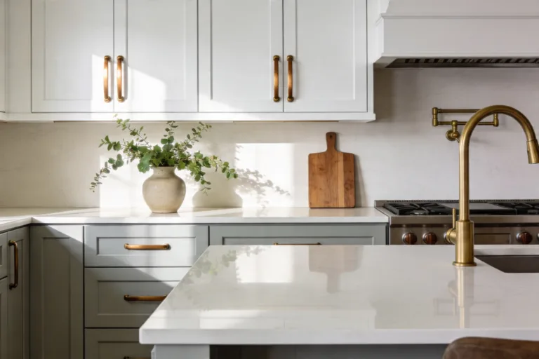 Steal-Worthy 10 Kitchen with White Countertops + Gray Cabinets